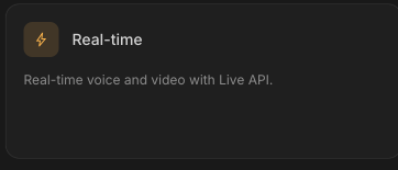 The Real-time (Live API) option in Google AI Studio.